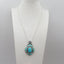 Natural Turquoise Pendant with 925 Silver Accessory 48x34x12mm, 13.6g