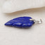 Natural Lapis Lazuli Carved leaf Pendant with 925 Sterling Silver Accessory 30x15x6mm, 4g