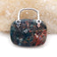 Natural Ocean Jasper Carved handbag Pendant with 925 Silver Accessory 43x41x10mm, 26g