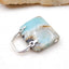 Natural Amazonite Carved Handbag Pendant with 925 Silver Accessory 41x35x10mm, 22g