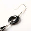 Natural Black Agate Earrings with Sterling Silver Accessory