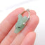 Natural Green Aventurine Carved wolf head Pendant with 925 Sterling Silver 21x15x8mm, 3g