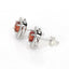 Natural Spinel Gemstone Earrings with 925 Sterling Silver Studs 10x5mm, 2g