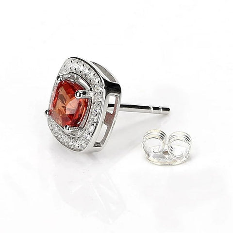 Natural Spinel Gemstone Earrings with 925 Sterling Silver Studs 10x5mm, 2g