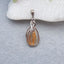 Natural Gold Rutilated Quartz Pendant with 925 Silver Accessory 28x13x4mm, 2.7g