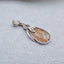 Natural Gold Rutilated Quartz Pendant with 925 Silver Accessory 28x13x4mm, 2.7g