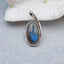 Natural Labradorite Pendant with 925 Silver Accessory 33x15x5mm, 4.6g