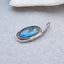 Natural Labradorite Pendant with 925 Silver Accessory 33x15x5mm, 4.6g