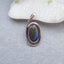 Natural Labradorite Pendant with 925 Silver Accessory 33x15x5mm, 4.6g