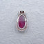 Natural Ruby Gemstone Pendant with 925 Silver Accessory 21x12x6mm, 2.3g