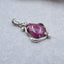 Natural Ruby Gemstone Pendant with 925 Silver Accessory 25x17x4mm, 3.1g