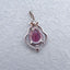 Natural Ruby Gemstone Pendant with 925 Silver Accessory 25x17x4mm, 3.1g