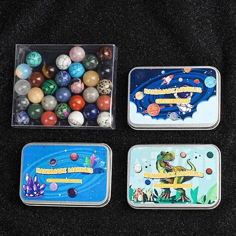 Gomggale Children's Science Popularization Eight Planets in the Solar System Natural Stone Ornaments - Anime Gift Box Mineral Specimens Gift for Children