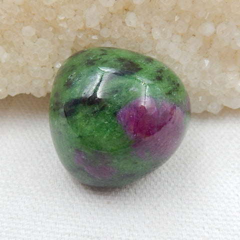 Natural Ruby And Zoisite Cabochon 29x28x15mm, 21.6g