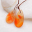 Natural Red Agate Earring Beads 27x14x6mm, 6.5g