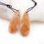 Paire de boucles d'oreilles en forme de larme de corail fossile indonésien naturel, pierre pour la fabrication de boucles d'oreilles, 38X14X4mm, 6.01g