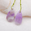 New Natural Stone Amethyst Teardrop Earring Beads, Drilled Earrings For Jewelry DIY Making,Purple Stone Earrings