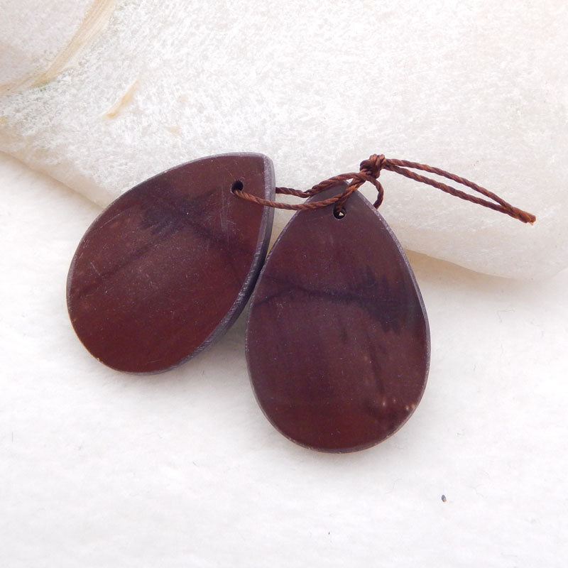 Natural Chohua Jasper Earring Beads 30x20x3mm, 7.1g