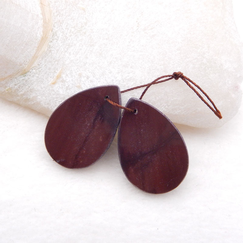 Natural Chohua Jasper Earring Beads 30x20x3mm, 7.1g