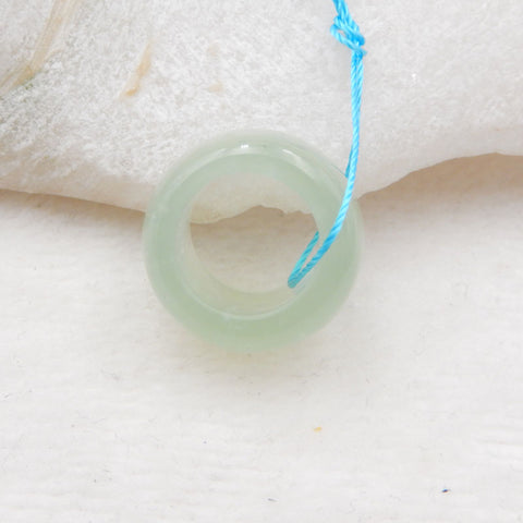 Natural Nephrite Jade Pendant Bead, 20x11mm, 5.2g