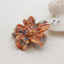 Natural Crazy Lace Agate Carved flower Pendant with 925 Sterling Silver Pinch Bail 42x39x10mm, 11g