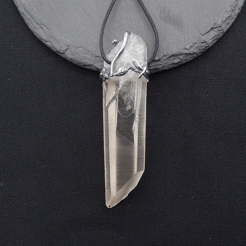 New! Natural Crystal Gemstone 925 Sterling Silver lizard Pendant, lizard Jewelry, 65x18x12mm, 22.3g