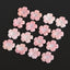 BITEFU 1Pair Carved Natural Pink Shell Flower , Queen Conch Shell Beads, Popular Pink Flower Beads, 2.9g