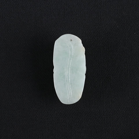 Carved Natural Jade Cicada Gemstone Pendant Bead,Unique Pendant for Necklace,Handmade Jewelry,43x20x12mm,16g