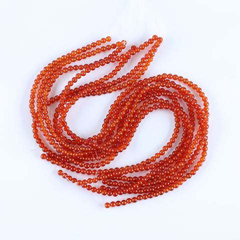 BITEFU 1 Strand Natural Red Agate Round Gemstone Necklace Loose Beads, Jewelry DIY Making, Gemstone Wholesale