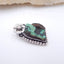 Natural Turquoise Pendant with 925 Sterling Silver Accessory 33x22x9mm, 10.3g