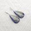 New Natural Lapis Lazuli And Labradorite Intarsia Teardrop Earrings , 925 Sterling Silver, 33x18x4mm, 8.6g