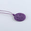 24 Inch Adjustable High Quality Phosphosiderite Gemstone  Necklace,Carved Purple  Flower Pendant,1 Strand,52×7mm,8mm,33g