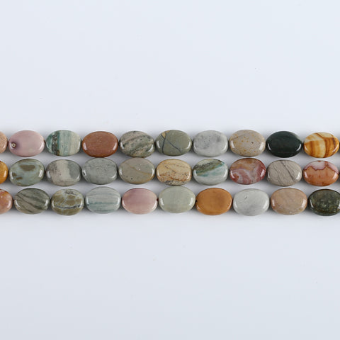 1 Strand 16 Inch Natural Multi-Color Picasso Jasper Gemstone Necklace