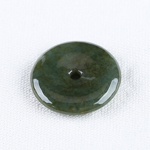 Natural Jade Carved figurine Pendant Bead 40*31*13mm, 24.2g