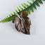 New Natural Chohua Jasper Handcarved Leaf Pendant,925 Sterling Silver Pinch Bail,59x43x8mm,21g