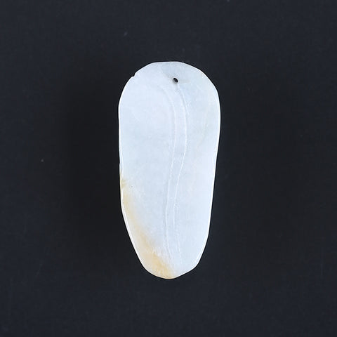 Natural Jade Carved figurine Pendant Bead 40*31*13mm, 24.2g