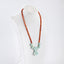 Natural Red Agate Gemstone Necklace, Amazonite Gemstone Pendant,Best Gemstone Jewelry Gift,1 Strand,18.5 Inch,43x21x5mm,13x7mm,3x2mm, 30g