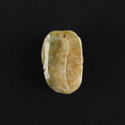 Carved Natural Jade Cicada Gemstone Pendant Bead,Unique Stone Pendant,Jewelry DIY Making,35x22x13mm,16.2g