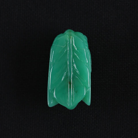 Carved Natural AAA Grade Chrysoprase Cicada Gemstone Pendant Bead,Best Gemstone Jewelry Gift,Handmade Design,32×17×14mm,10.9g