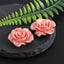 Pink Conch Shell Carved Flower Fashion For Women Earring Beads ,Birthday Gift,Women's Jewelry Accessories DIY,33×13mm,12.3g