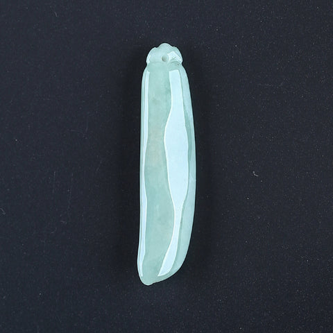 Natural Jade Carved figurine Pendant Bead 40*31*13mm, 24.2g