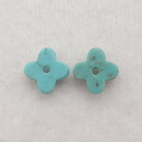 Natural Turquoise Four Leaf Clover Gemstone Earring Beads, Jewelry DIY Making, 5×2mm,,0.1g