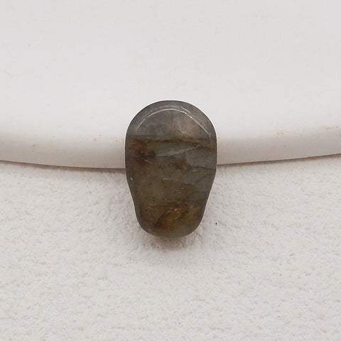 Natural Labradorite Carving Skull Gemstone Cabochon,16x10x7mm,1.9g