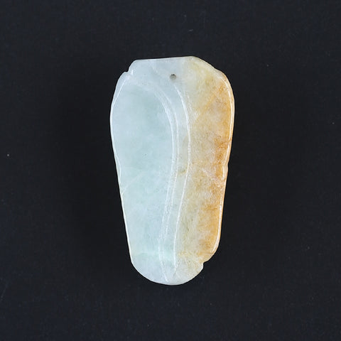 Natural Jade Carved figurine Pendant Bead 40*31*13mm, 24.2g