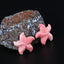 BITEFU 1Pair Pink Conch Shell (Made Of Powder Of Shell, Color Is Enhanced ) Starfish , 2.8g