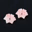 BITEFU 1Pair Pink Conch Shell (Made Of Powder Of Shell, Color Is Enhanced ) Flower, 1g