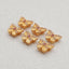 1 Pair Silver Gold Plated Natural Ruby Butterfly Gemstone Earring Beads,Lovely Earring Pair for Design,6x7x3mm,0.4g