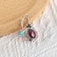 New Arrival!Handmade Jewelry Sterling Silver 925,Turquoise And Ruby Pendant,30×21×5mm, 2.9g