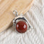 New Arrival!Handmade Jewelry Sterling Silver 925 Wood Fossil Pendant,18×16×5mm,1.9g