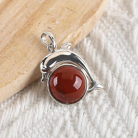 New Arrival!Handmade Jewelry Sterling Silver 925 Wood Fossil Pendant,18×16×5mm,1.9g